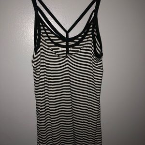 Striped flowy tank top shirt